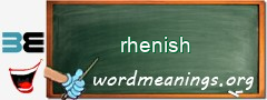 WordMeaning blackboard for rhenish